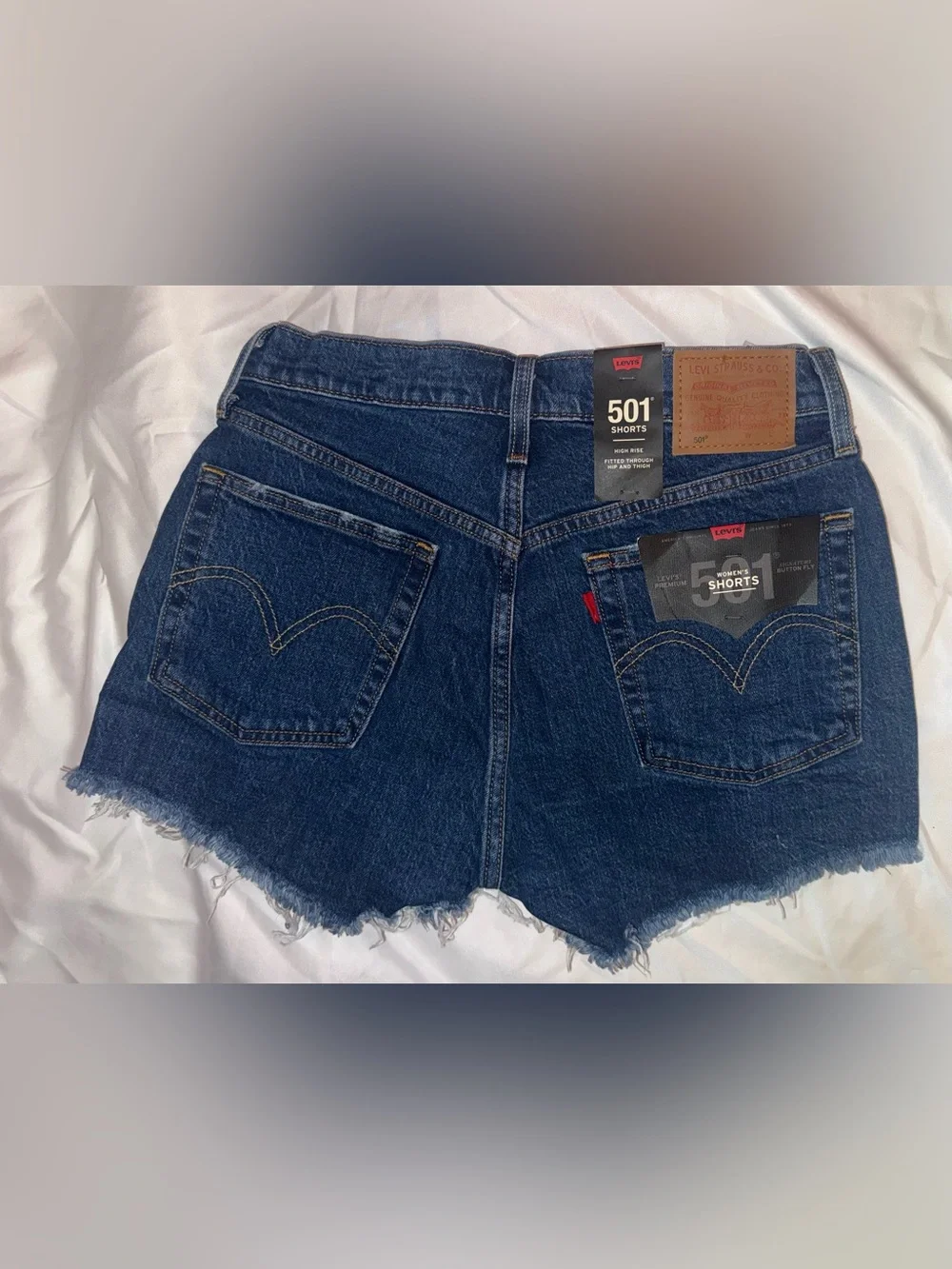 Levi’s Premium 501 High Rise Denim Shorts W27 NWT